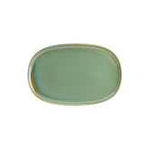 Bonna China Sage 13" x 9" x h:0.75" Oval Green Porcelain Platter